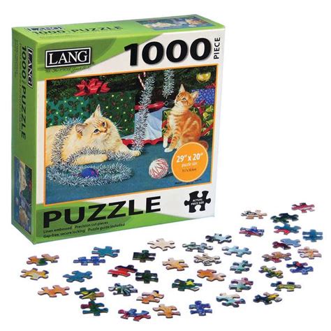 Trattoria tre marchetti is a 1000 piece jigsaw puzzle part of the viktor shvaiko artist series from educa. Lang 1000-Piece Kitten Christmas Jigsaw Puzzle
