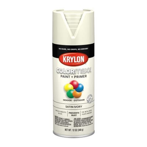 Krylon Colormaxx Satin Ivory Indooroutdoor Spray Paint And Primer 12