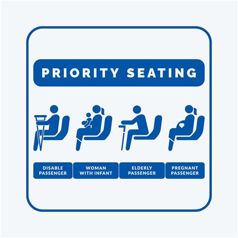 Priority Seating Sign Stock Vector Illustration 11557060 Vector Art At