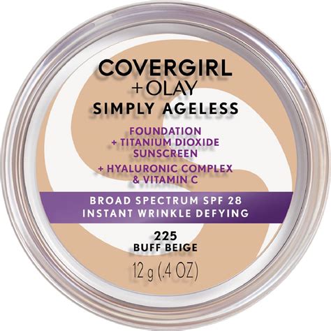 Cover Girl And Olay Simply Ageless Foundation 225 Buff Beige 12g Woolworths