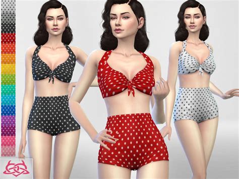 The Sims Resource Pin Up Swimwear 1 Recolor 2 Needs Mesh