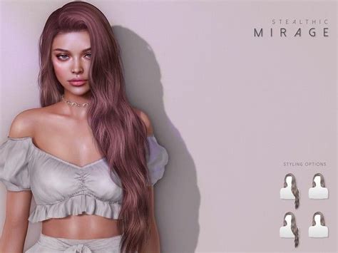 Stealthic Mirage For Collabor88 Sims Hair Sims 4 Black Hair Sims
