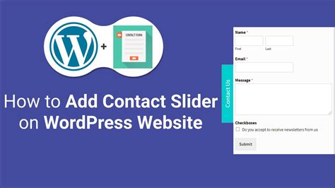 How To Add Popup Contact Form Wp Contact Slider In Wordpress Website