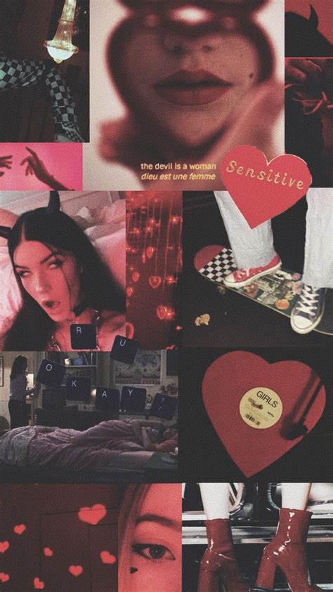The vogue print pack, dorm room, bedroom, wall art, teen, vsco, collage, collage kit, caitys prints. black and red edgy skater e-girl aesthetic iphone ...