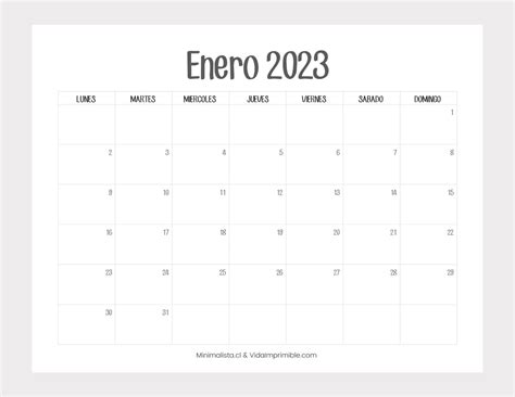 Calendarios 2023 Para Imprimir Descarga Gratis Minimalista Free Hot