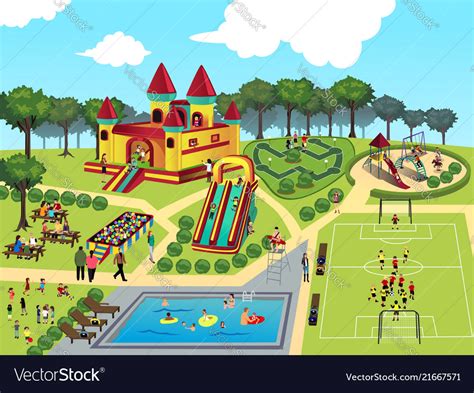Playground Map Royalty Free Vector Image Vectorstock