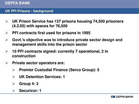 State insists hre's depfa must be wound down. PPT - PFI Prison Case Study PowerPoint Presentation - ID ...