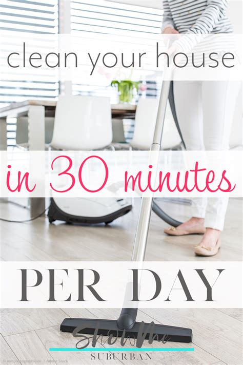 keep your house clean in 30 minutes a day free printable clean house cleaning printable