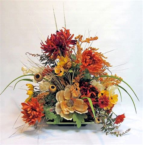 Our beautiful range includes magnificent frangipani silk flowers, artificial. FALL Décor Silk Flower Arrangement CENTERPIECE by ...
