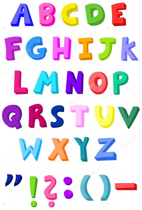 Colorful Letters — Stock Vector © Yayayoyo 3497237