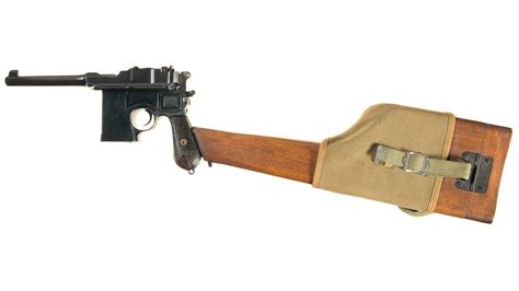 Chinese Model 17 Broomhandle Pistol With Shoulder Stock Rock Island