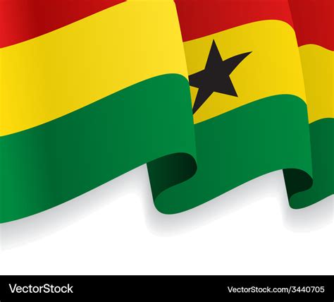 Background With Waving Ghana Flag Royalty Free Vector Image