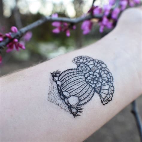 • temporary tattoo paper • download: Barrel Cactus Blooming Temporary Tattoo Desert Scene