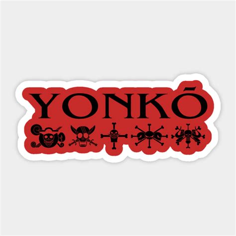 Yonko One Piece Anime Sticker Teepublic
