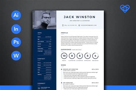 See 20+ different free resume templates for word, google docs, and others. Resume Template 3 Page | CV Template | INDD + DOCX by ...