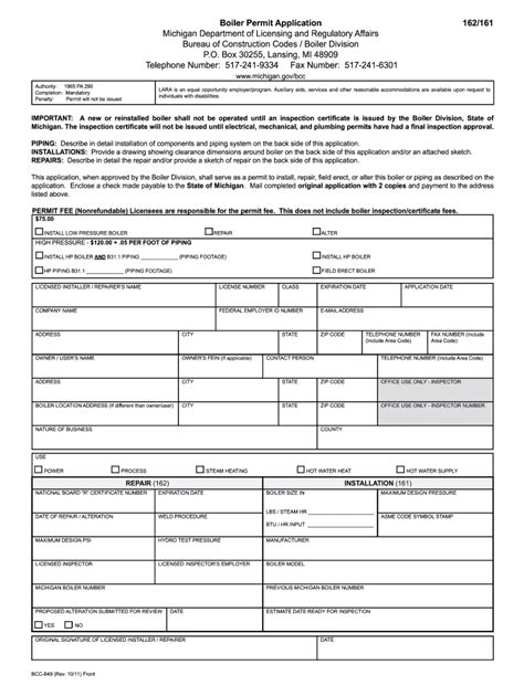 Csd 1 Boiler Inspection Form Michigan Fill Out And Sign Online Dochub