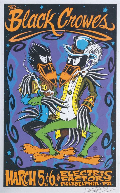 the black crowes 1999 alan forbes the art of rock concert posters band posters rock posters