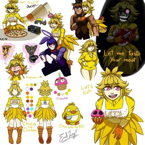 chica the chicken by emil inze fnaf drawings anime fnaf fnaf characters