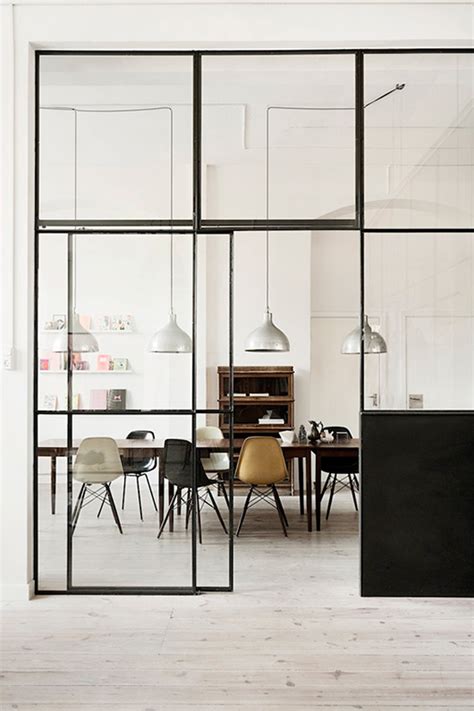The interior designers chose a bright white for the color of the screen and a brushed. The Glass Divider For Your Space | Home Design And Interior