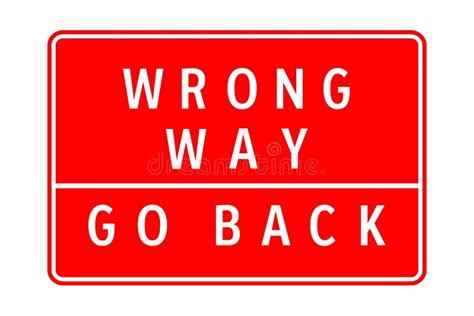 Wrong Way Go Back Stock Illustrations 26 Wrong Way Go Back Stock