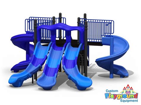 Two Spirals And A Set Of Triple Playground Slides