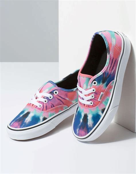 This is how i lace mines up before i wear them. Vans Tie Dye Authentic Multi & True White Womens Shoes in Yellow - Lyst