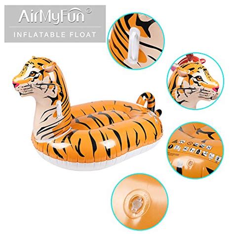 Airmyfun Inflatable Giant Tiger Float Lounge Rafts Foam Pool Float