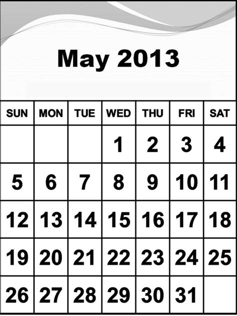 India 2012 May 2013 Calendar