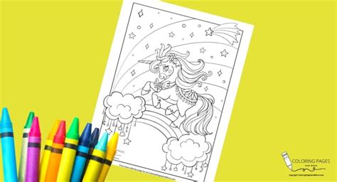 Fancy Unicorn On A Rainbow Coloring Page Coloring Pages And More