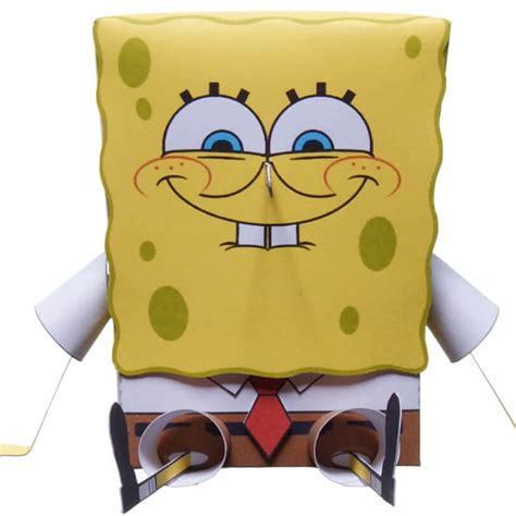 Spongebob Squarepants Paper Craft Model Free Printable Papercraft