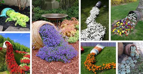 22 Fun Spilled Flower Pot Ideas To Brighten Your Yard With Style