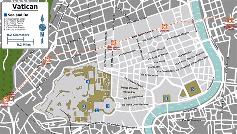 Large Tourist Map Of Vatican City And Its Surroundings Vatican