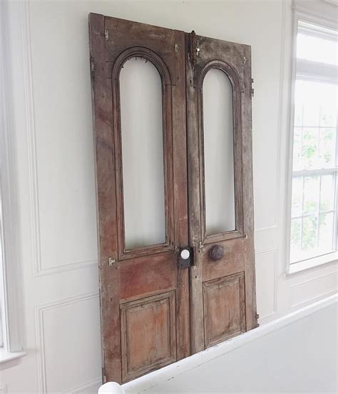 Antique and vintage reclaimed or salvaged french doors in a wide variety of styles and sizes with various amounts of glass panes or lites in each door. Antique double doors - getting new glass for the office ...