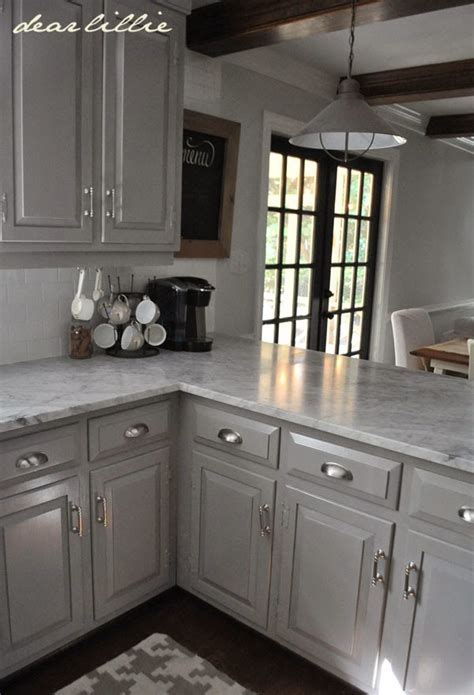 White and gray paint colors have been having a moment for the past year or so, and this trend will continue into 2021. Dear Lillie: Darker Gray Cabinets and Our Marble Review