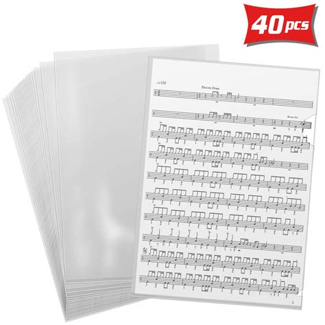 Buy Amersumer 40pcs Clear Plastic Document Folders Us Letter A4 Size