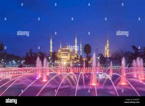 The Blue Mosque At Night Istanbul Turkey Stock Photo Alamy