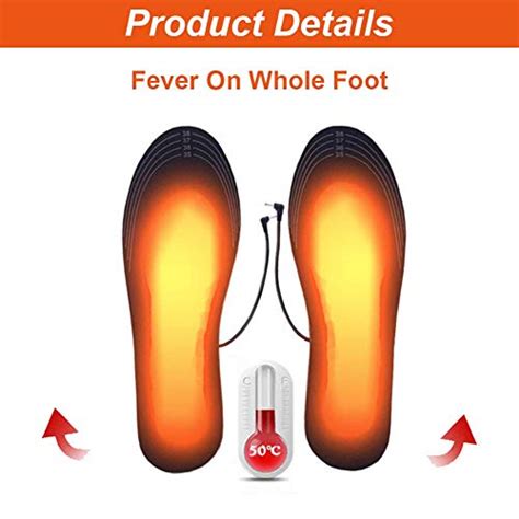 Electric Heated Insoles Thermal Insoles Usb Rechargeable Shoe Heating