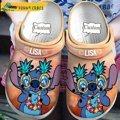 Stitch Funny Clogs Personalized Slippers Cartoon Sandals For Adults