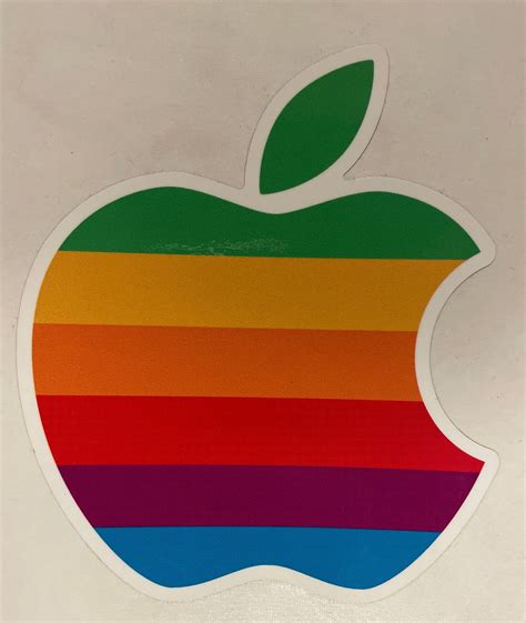 Rainbow Apple Logo Decal Sticker Etsy