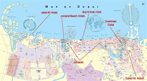 Uae Dubai Metro City Streets Hotels Airport Travel Map Info Complete