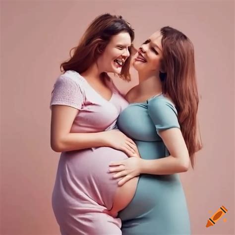 Three Pregnant Women Smiling And Embracing In A Joyful Moment On Craiyon