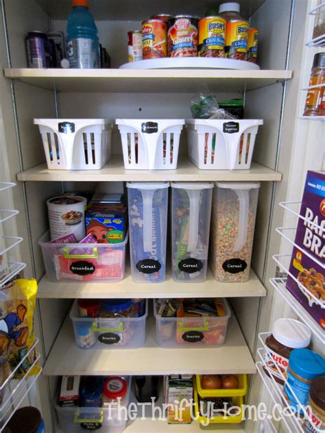In our area, there are so many homes built with similar style pantries; *The Thrifty Home: Deep Pantry Organization