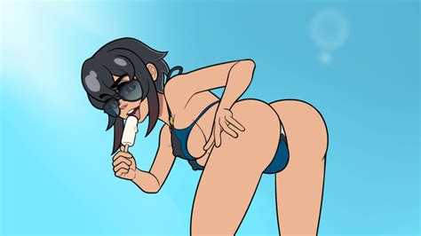 Rule 34 1girls Anduo Games Ass Bangs Beach Bending Over Black Hair