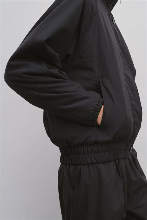 Ide Jacket Black In Silk And Nylon The Row