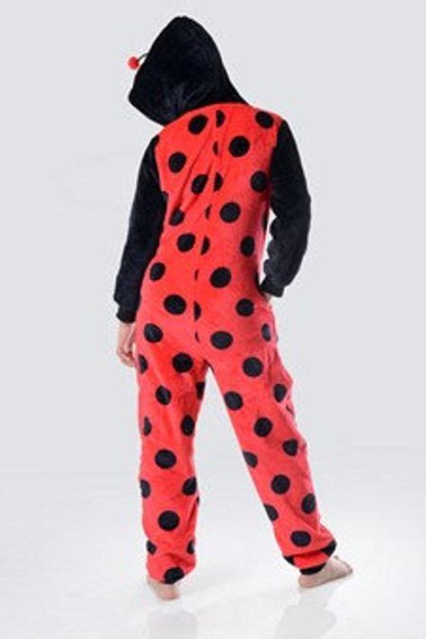 Ladybug Costume Onesie For Kids Hooded Animal Face Pajama Kids Onesie