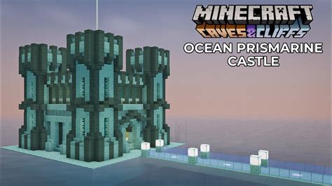 Minecraft Ocean Prismarine Castle Tutorial Youtube