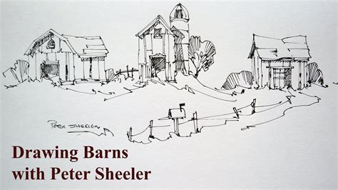 How To Draw Barns 3 Different Barns Quick Easy And Fun At 4x Speed