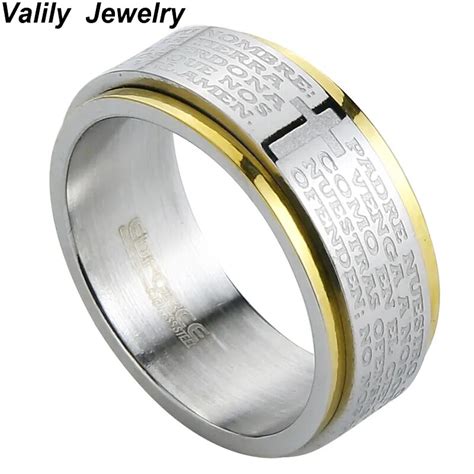 Edglifu New Arrival Men Ring Spinner Party Bible Verse Rings For Women