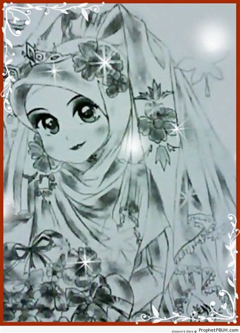 Hijabi Girl With Large Eyes Drawings Prophet Pbuh Peace Be Upon Him