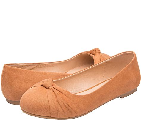 Womens Wide Width Flat Shoes Comfortable Slip On Round Toe Ballet Flatsmc